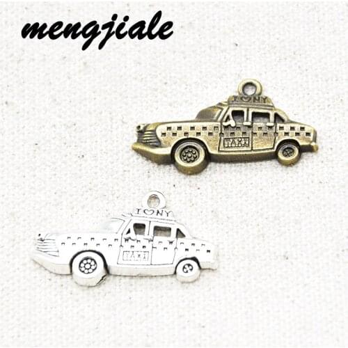 10pcs Wholesale Two Color Car Charms Alloy Metal Pendant For DIY Handmade Jewelry Accessories Makings 33*17mm