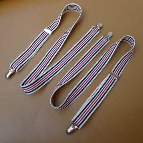 Free shipping 2.5X110CM speical Suspenders No PU patch striped elastic suspenders pants suspenders