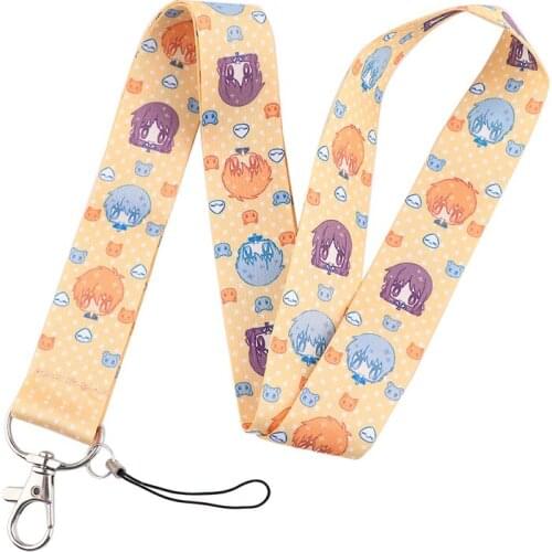 Fruits Basket Keychain Lanyards Id Badge Holder ID Card Pass Gym Mobile Phone Badge Holder Key Strap webbings ribbons