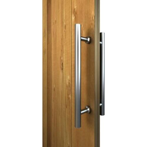Long Tubular Brushed Satin Stainless Steel Modern Double-Sided Wood Door Glass Door Pull Push Handles Bar