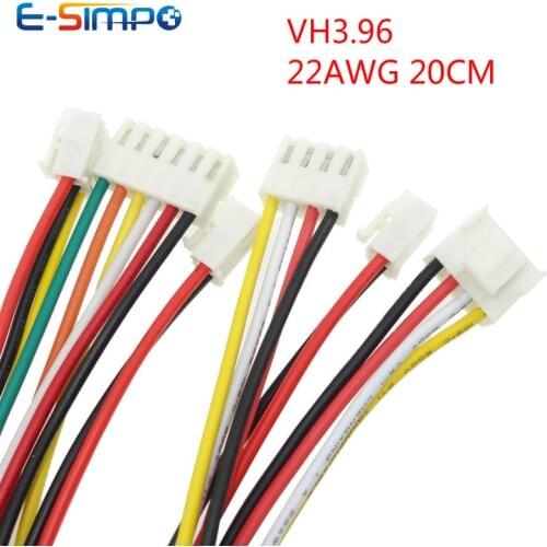 JST VH3.96 VH 3.96mm Electronic Terminal Wire One Side Female Housing Plug Connector Wire Cable 2P 3 4 5 6P Socket 20cm 22AWG