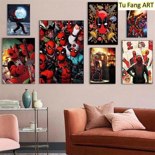 Canvas Painting Spiderman Hero Movie Marvel Avengers Anime Wall Art Posters Prints Pictures Living Kids Nordic Home Decoration