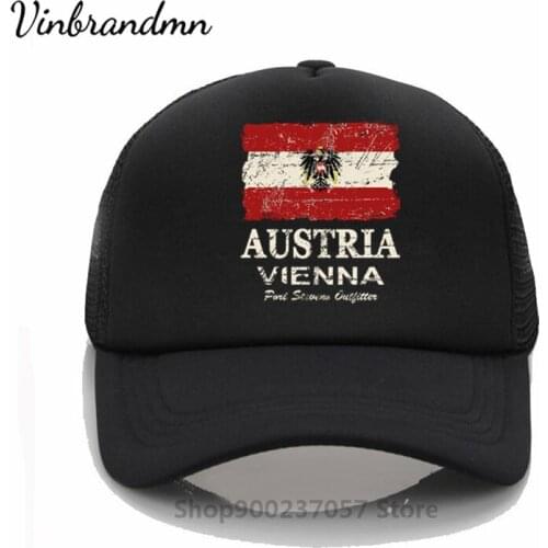 Fashion cotton hats Austria Flag vienna Printing baseball cap Men women Summer sun hip hop hats 2021 New Fashion Beach Visor hat