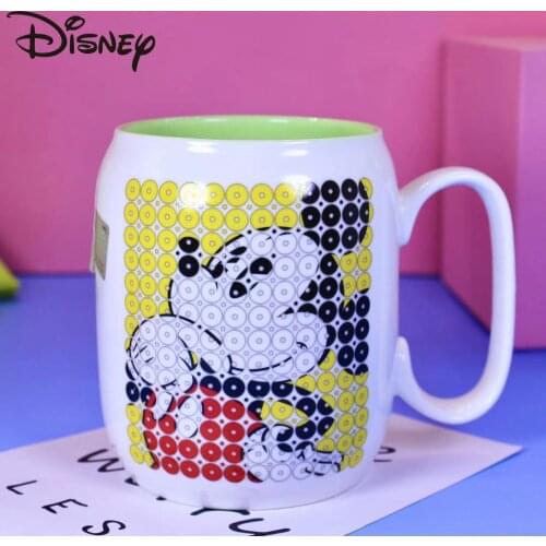 Disney Mugs Cartoon Cute Mickey Minnie Ceramic Mugs Home Creative Couples Breakfast Milk Mugs Heat-Resistant Coffee Mugs