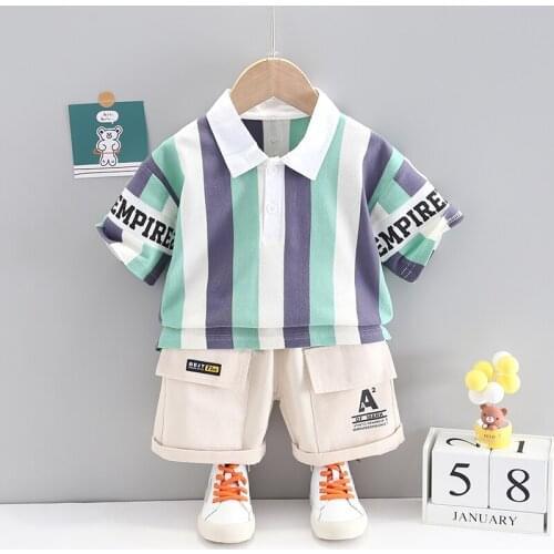 Fashion Baby Clothes Summer Children Girls Toddler Casual T-Shirt+Shorts 2Pcs/Sets Infant Outfit Boys Clothing Kids Tracksuits