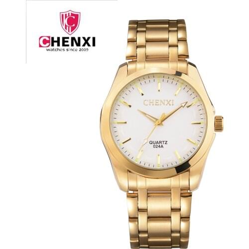 Mens Watches gold Top Brand Luxury Watch CHENXI Fashion Casual Business Watch Male Wristwatches Quartz-Watch Relogio Masculino