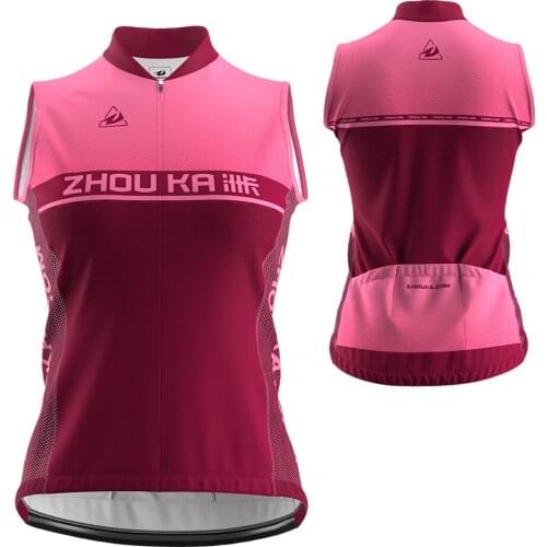 2021 New Sleeveless Bicyclet Jersey Womens Full Zip Cycling Clothing Gilet Breathable Bicyclec Vest For Sale