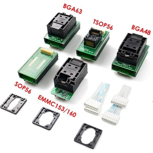 2021 New Arrival For XGecu Only BGA63 TSOP56 BGA48 SOP56 EMMC153/160 Adapters T56 Nand Caculator Programmer High Speed