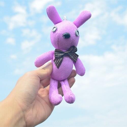 New lifelike cute fevarite15cm plush soft purple rabbit pretty lovely Bag decoration pendant Keychain kids funny christmase gift