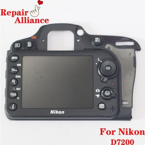 Original Back cover assy with LCD screen flex cable button repair parts for Nikon D7200 SLR