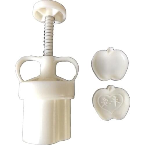 Plastic Mooncake Mold 50g Fruit Stamp Cookie Cutter Mould DIY Baking Accessories