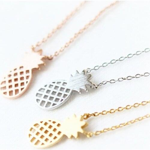 Hot hot silver color pendant necklace Hollow out ananas necklaces for women and color