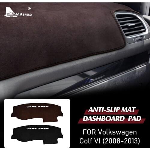 AIRSPEED for Volkswagen VW Golf 6 MK6 GTI 5K1 Accessories Flannel Car Anti Slip Anti UV Mat Dashboard Cover Pad Dashmat Carpet