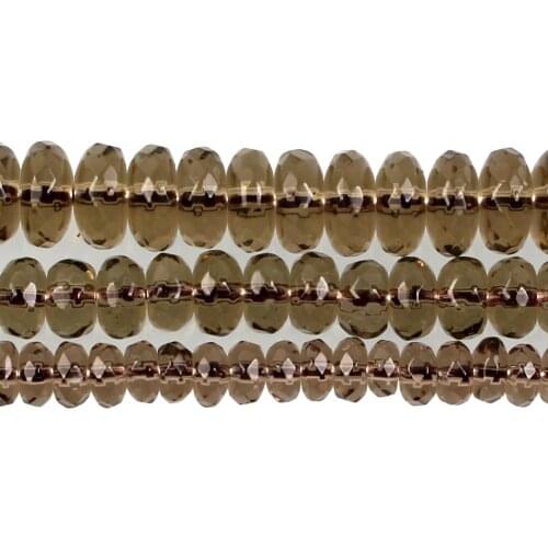 Natural Stone Faceted Tawny Oblate Glass transparent Round Loose Beads For Jewelry Making Needlework Bracelet Diy Strand 6-12 MM