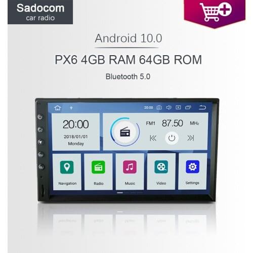 PX6 DSP 7" 2 din Android 10.0 4GB RAM 64GB ROM 6Core Car dvd player for Nissan Universal autoRadio GPS navigation Bluetooth wifi