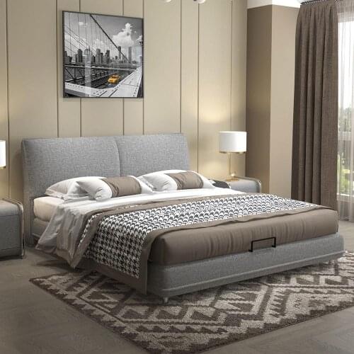 RAMA DYMASTY fashion fabric soft bed modern design bed bett, cama fashion king/queen size bedroom furniture