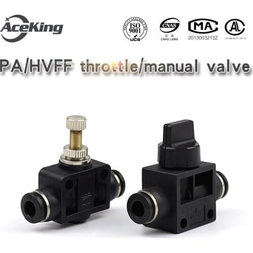 SA throttling and speed regulating air pipe joint pipe manual valve fast inserting pneumatic PA HVFF PA4/6/8/10/12/14/16