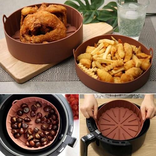 Air Fryer Silicone Pot Multifunctional Reusable Liner Heat resistant Oven Accessories for Home Kitchen Baking J2Y