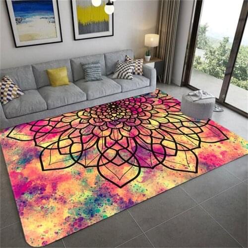 Nordic colorful starry sky mandala carpet living room gorgeous floor mat girl bedroom carpet tapestry bathroom mat doormat can b