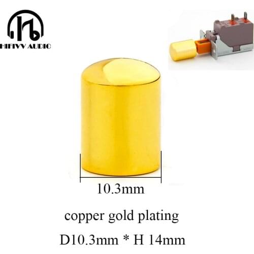 Super beautiful high quality Copper Gold-plated Power switch key cap switch knob 10.5mm * 14mm