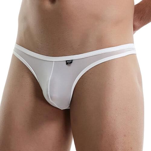 Men Underwear Sexy Briefs Breathable Low Rise Bulge Pouch Knickers Panties Underpant Comfortable Lingerie G-String Male Thong