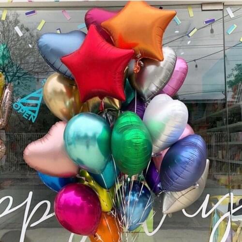 10pcs 18inch Metallic Star Balloon Inflatable Helium Baloon Wedding Birthday Christmas Party Decoration Globos Kids Toy Gifts