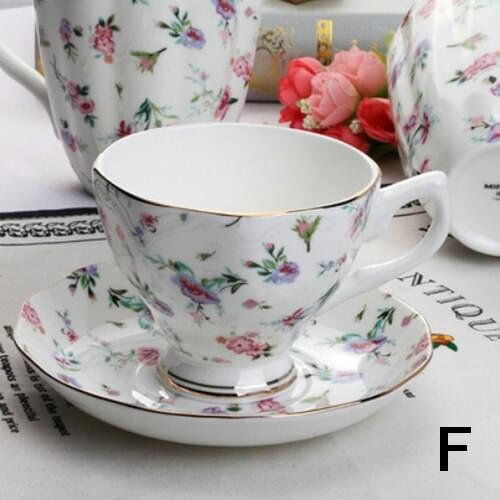 Top Grade Nordic Bone China Ceramic Coffee Cup and saucer Set Porcelain Mug Letter Gold L AND V Mark Design Gilded Coffee Sets