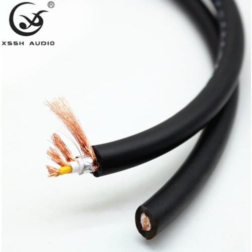 XSSH 8n Single Crystal Copper Multilayer Shielded Signal Line DIY Coaxial Line Automotive Audio Line Bulk Cable
