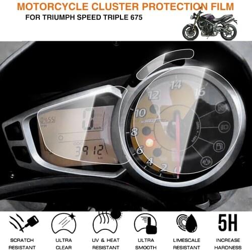 Motorcycle Cluster Scratch Protection Film Screen Protector For Triumph Speed Triple 675