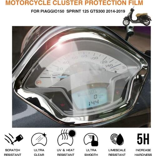 Motorcycle Cluster Scratch Protection Film Screen Protector For Vespa GTS 300 Primavera Sprint Primavera150 Sprint125 GTS300
