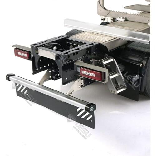 1/14 Rc Truck Volvo-FH16 Flat Timber Transporter Trailer Car Lighted Metal Tail Beam Tail Bar LESU Model