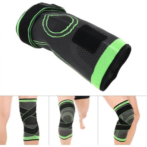 1PCS Green Support of the Knee Protection Professional Basketball Sport Knee Bandage Knee Brace Breathable