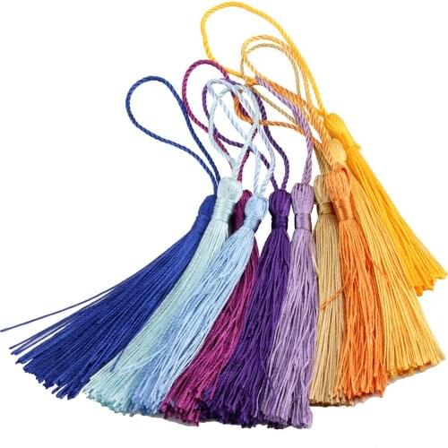32pcs/Pack Polyester Silk Tassel Fringe 13cm Cotton Tassels Trim For Sewing Curtains Accessories DIY Wedding Decoration