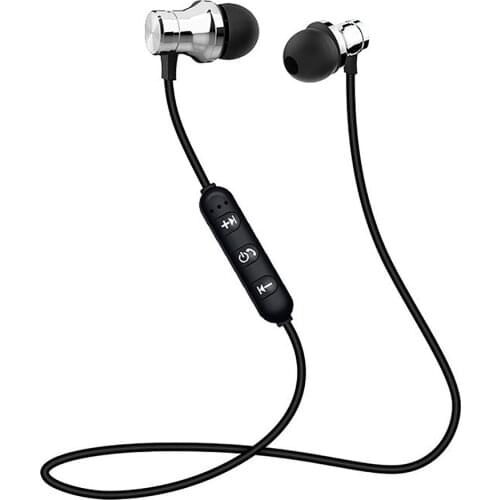 4.2 Bluetooth Earphone Sports Neckband Magnetic Wireless earphones Stereo Earbuds Music Metal Headphones With Mic For All Phones