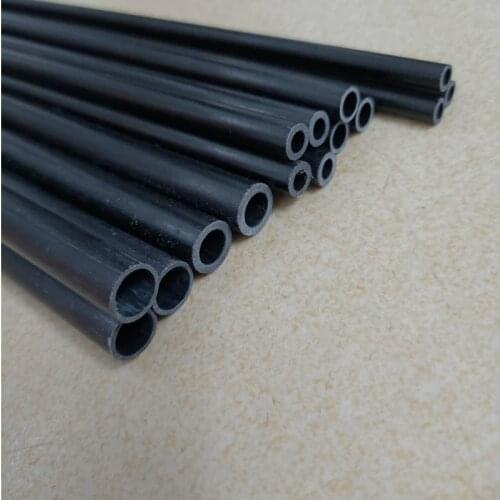4PCS ODxID 16x14mm 12x10mm Black Glass Fiber Tube Hollow Fiberglass Rod Lenght 500mm Process Model Design Insulation Material