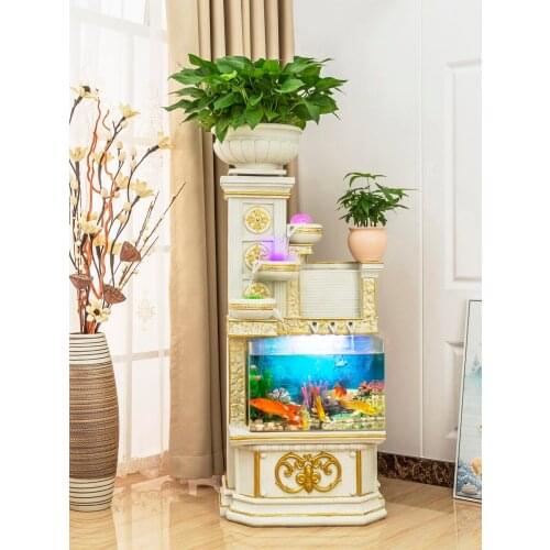 CX Decoration Large European Floor Fountain Water Fish Tank Interior Decoration Gift