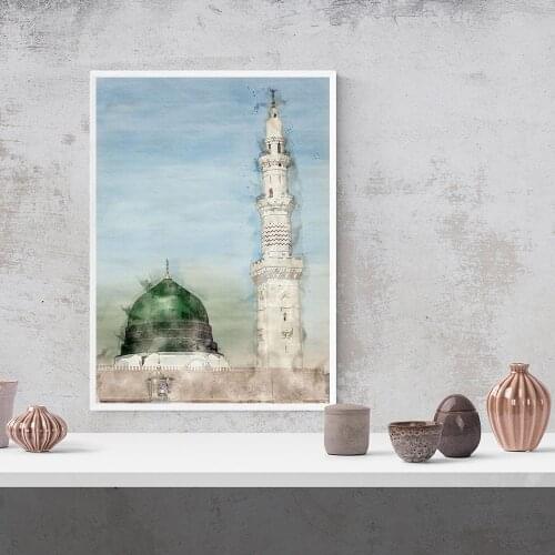 Home Decoration Canvas Prints Paintings Islamic Religion Posters Wall Art Modular Pictures For Bedside Background No Framewrok