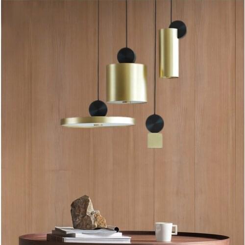 Designer Nordic simple Wood Pendant Lights led hang lamp Colorful Aluminum fixture Kitchen Island bar hotel home decor E27