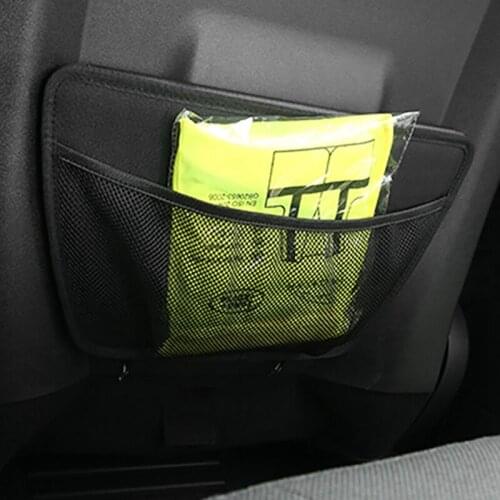 For Land Rover Defender 110 130 2020 Car Black Cloth Front Seat Back Storage Bag Net Pocket Bag Car Accessories