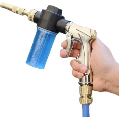 Dropshipping Portable High Pressure Washer Water Gun Garden Hose Spray Metal Jet Nozzle Foam Lance Car Wash Gun Cleaning Tools