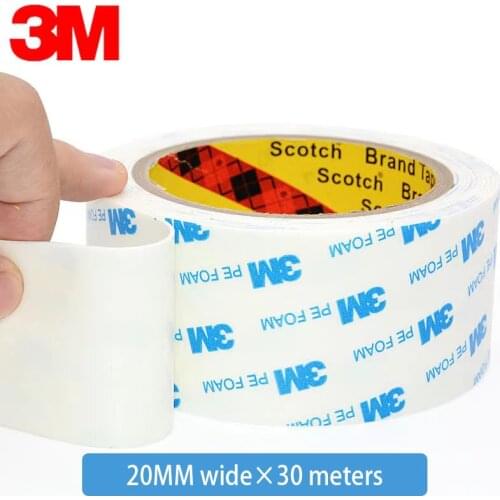 3M 1600T Strong Mounting PE Foam White Color For Auto Round Double Sided Tape Waterproof Self-Adhesive 10MM Diameter For Home