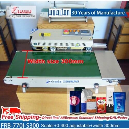 FRB-770I-S300 hualian sealer automatic sealing machine automatic sealing machine plastic bag sealer 300mm seale sealing machine