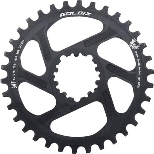 GOLDIX Bicycle Mountain Bike Chainwheel Offset 3mm Degree Narrow Width Bicycle Chainring for SRAM GXP Road Mountain Bike