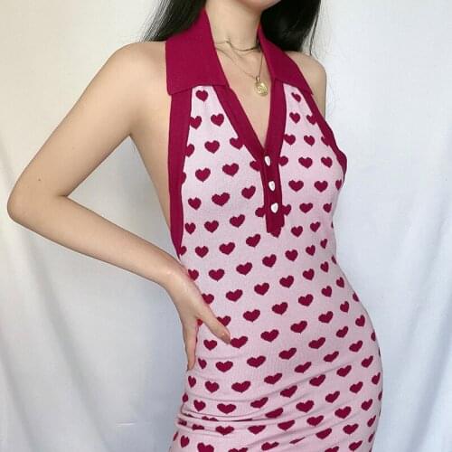 Summer Knitted Fashion Sweet Women Short Dresses Sexy Red Color Bodycon Vestido Feminino Lady Dress Clothing