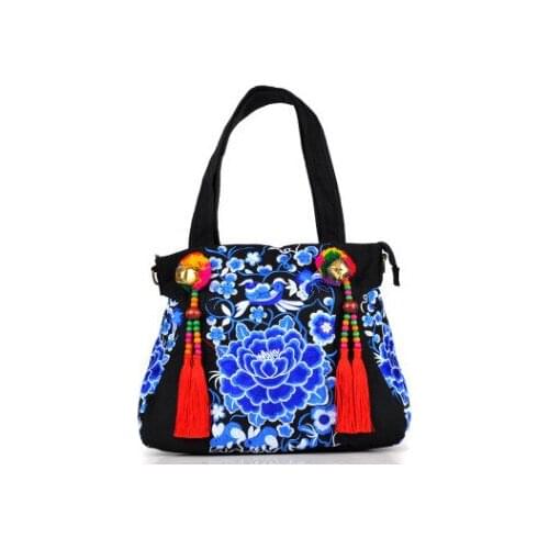 New Fashion embroidery Women Shopping bags!Nice Floral embroidered Tassel Shoulder&Handbags Vintage casual Casual Bohemian bags