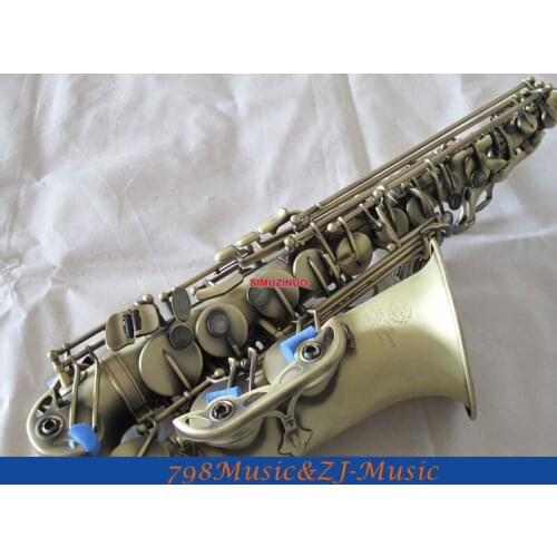 NEW Professional Antique Copper Simulation Eb Alto Saxophone High F# With Case