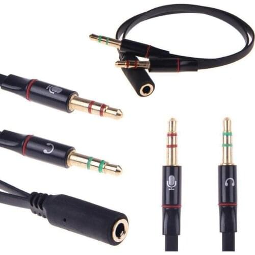 Brand New Y Splitter Cable Headphone Adapter 1 Female Connected To Stereo 3.5mm High Quality Male 2 Splitter Audio Cord