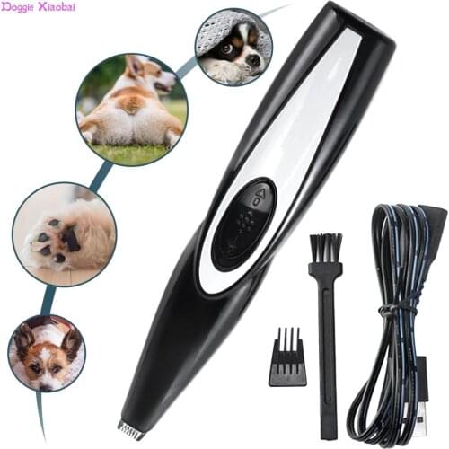 Professional Pet Foot Hair Trimmer Dog Growing Clipper Dog Clippers USB Rechargeable Butt Ear Eyes Hair Cutter Remover Low-noise