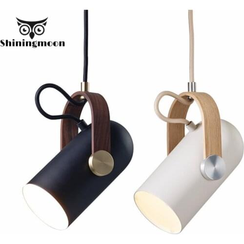 Nordic LED Black and Iron Pendant Light Modern Simple Spotlight Pendant Lamp Home Decor Hanging Lamp Bedside Lamp Light Fixtures