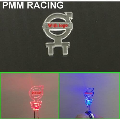 Led Red Blue Instrument desk lamp With logo For 1/14 Tamiya RC Truck car volvo 56360 FH 12 FH16 Tractor modification